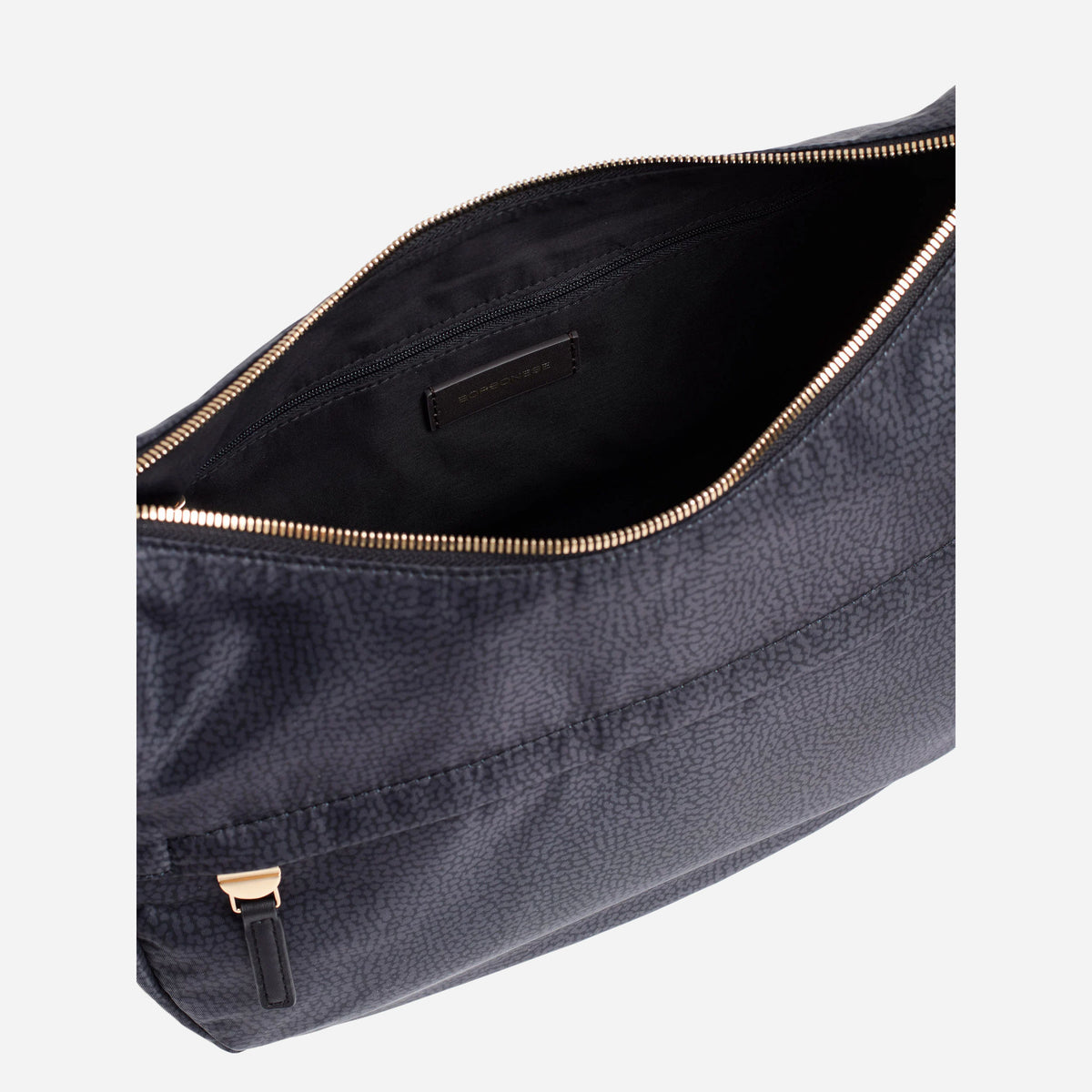 borbonese B-CLUB LUNA BAG MIDDLE DARK BLACK