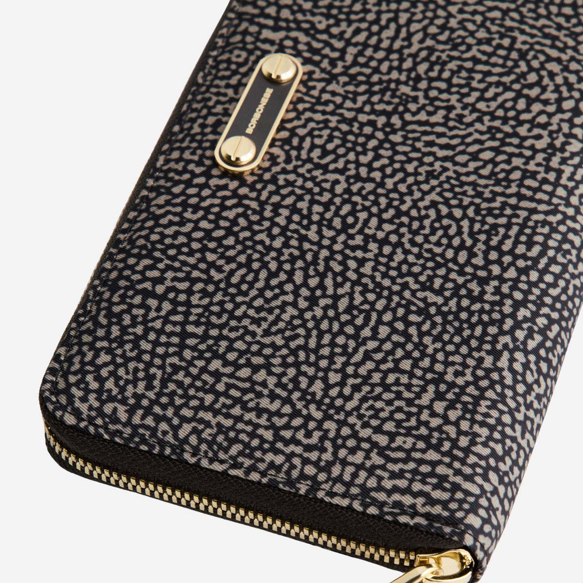 borbonese PORTAFOGLIIO LARGE ZIP AROUND CATRAME