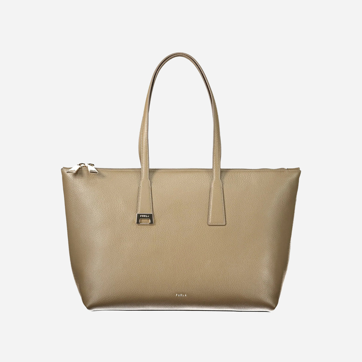 FURLA Olivia Borsa shopping grande in pelle MUDDY GRAY