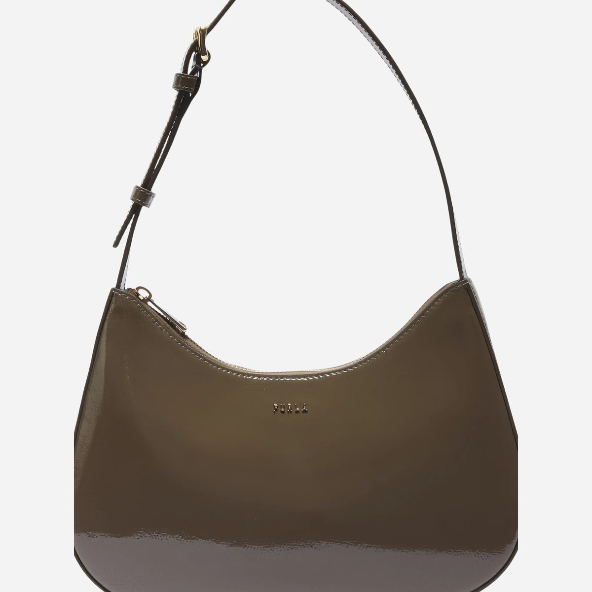 FURLA Margot borsa piccola a spalla in pelle MUDDY GRAY