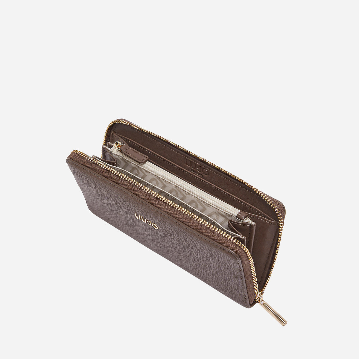 LIU JO PORTAFOGLIO GRANDE CON ZIP Dark mocha