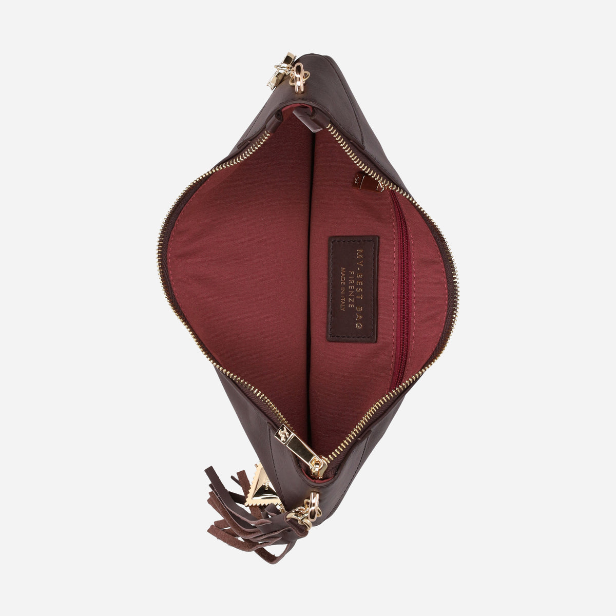 MY BEST BAG MEZZALUNA A SPALLA DARK BROWN