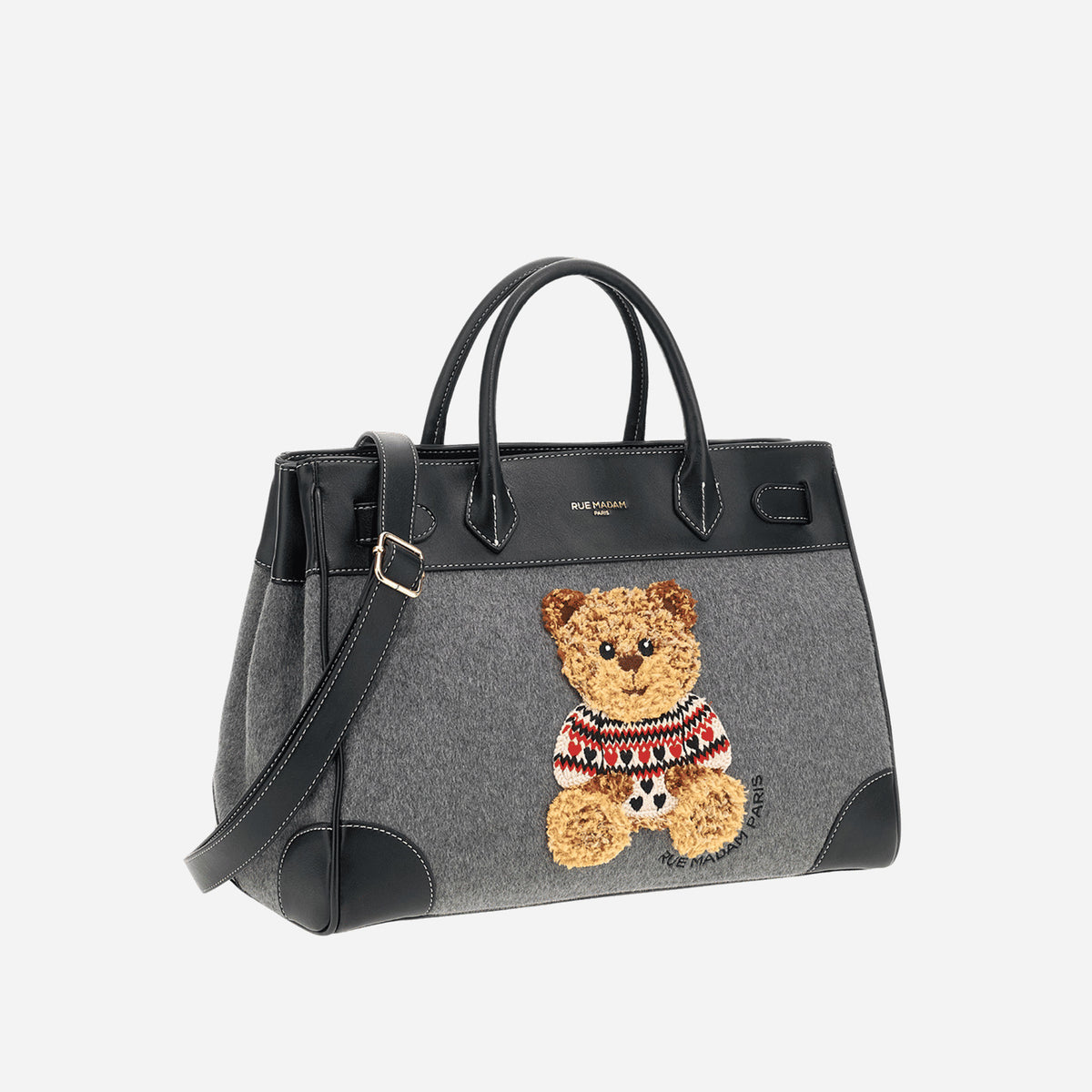 RUE MADAM MARVIN LOVE TOTE GREY