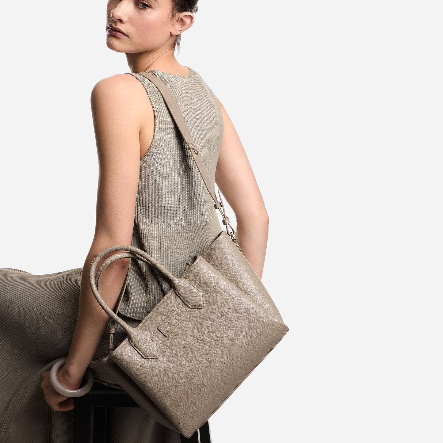 Emporio Armani SHOPPING BAG CRETA/MOKA