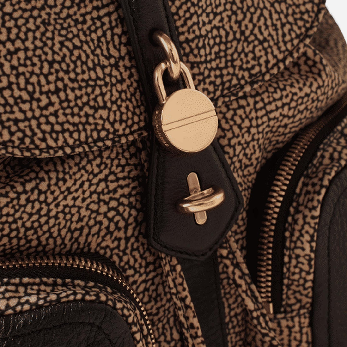borbonese GEMINI ZAINO MEDIUM OP NATURALE/NERO
