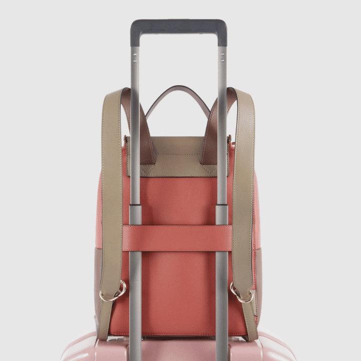 PIQUADRO Zaino donna porta iPad®Pro 12,9" arancio/marrone