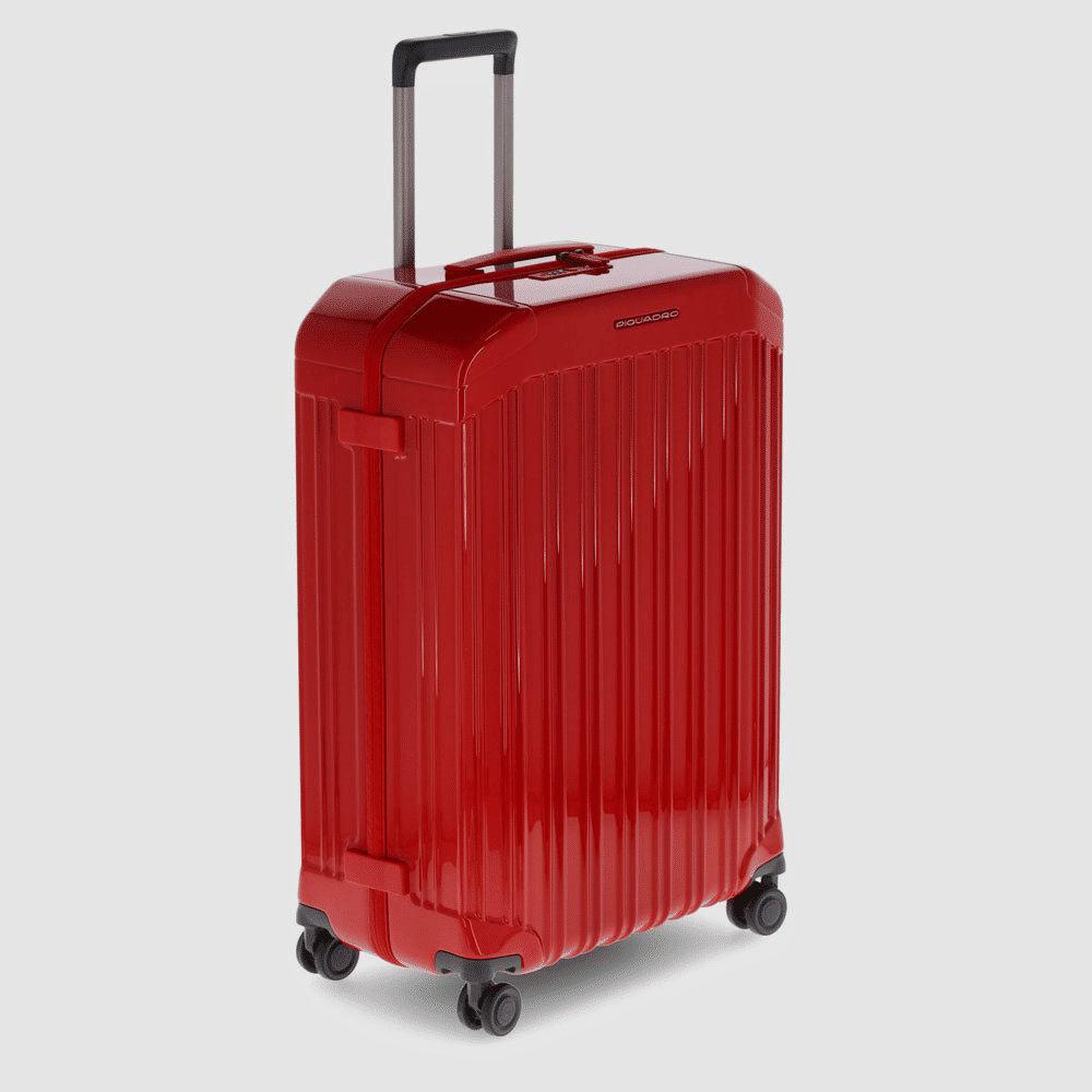 PIQUADRO Trolley medio rigido a quattro ruote Rosso