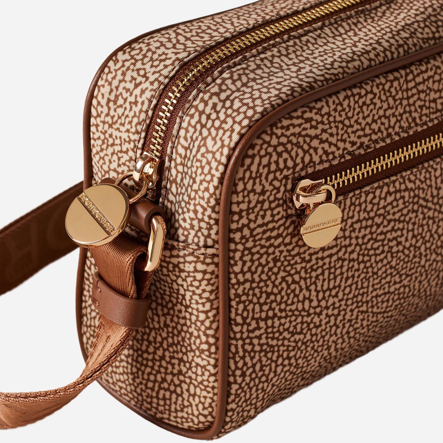 borbonese ECO LINE BORSA CAMERA CASE Beige/marrone