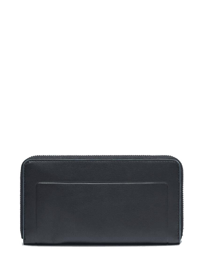PIQUADRO Portafogli donna grande con zip Nero 2