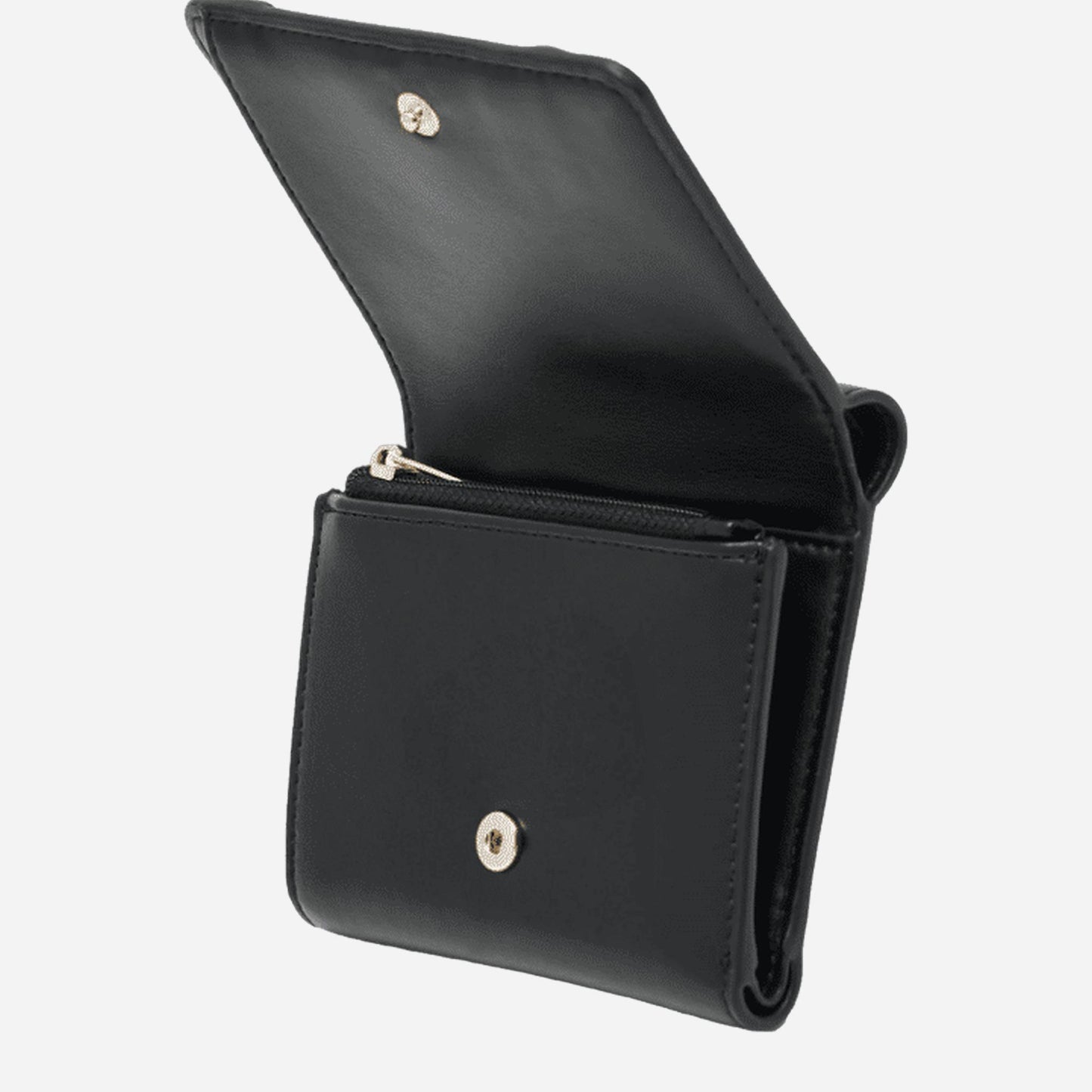 ARMANI EXCHANGE AX Portafoglio compatto bi-fold in ecopelle BLACK