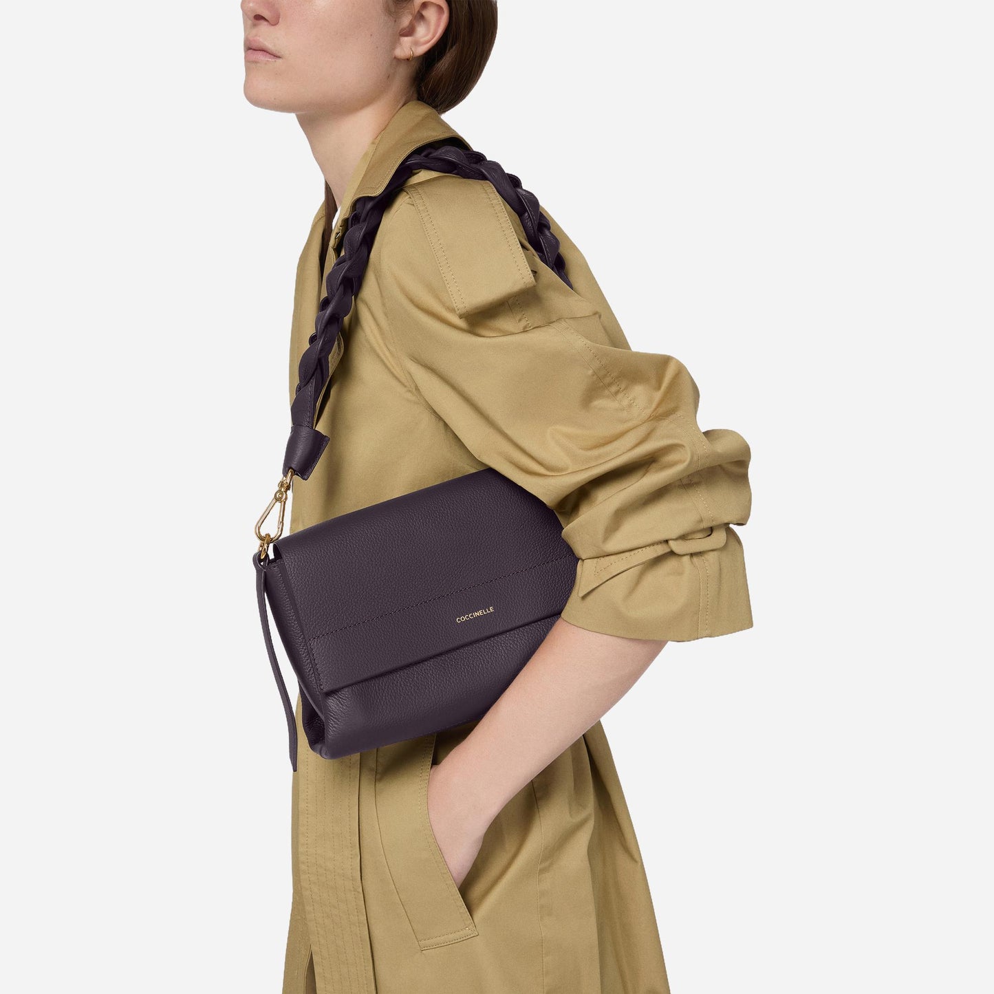 coccinelle Boheme Small NOIR/COGNAC