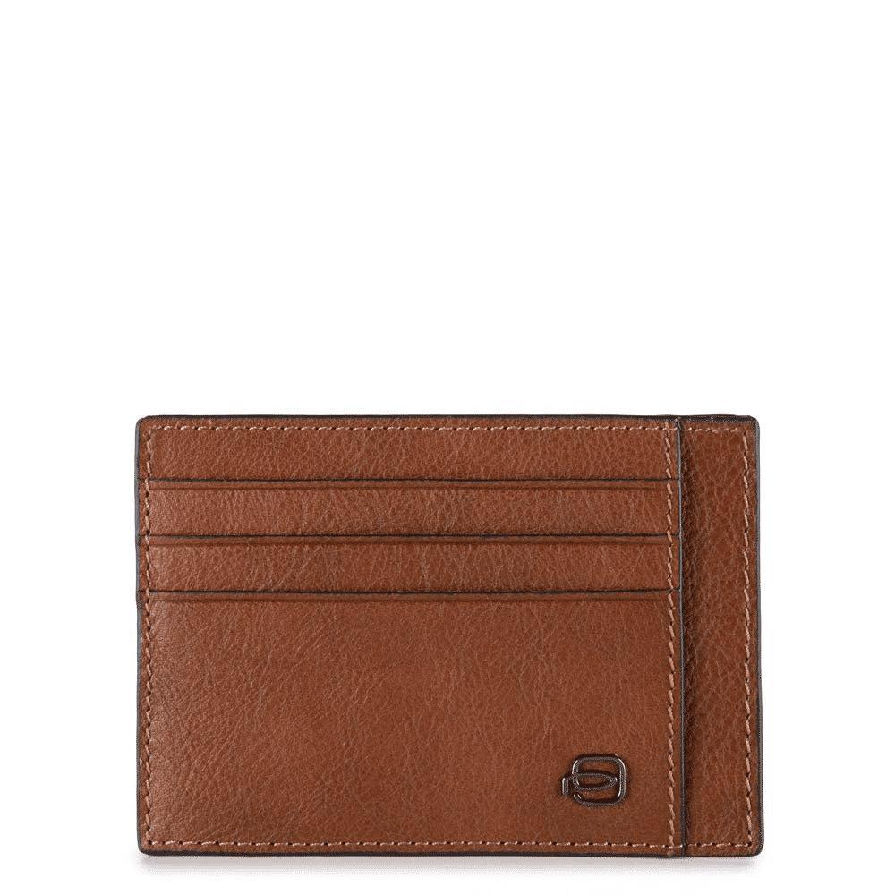 PIQUADRO Porta carte di credito in pelle Cuoio