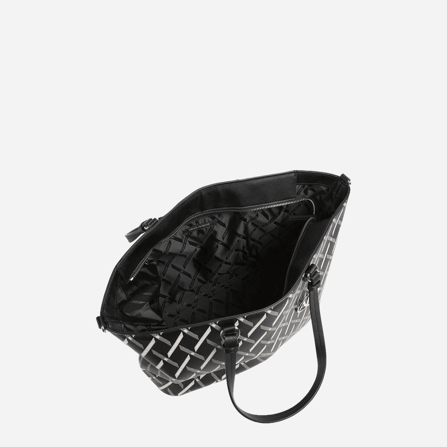 ARMANI EXCHANGE Shopping a spalla in ecopelle BLACK / BLACK
