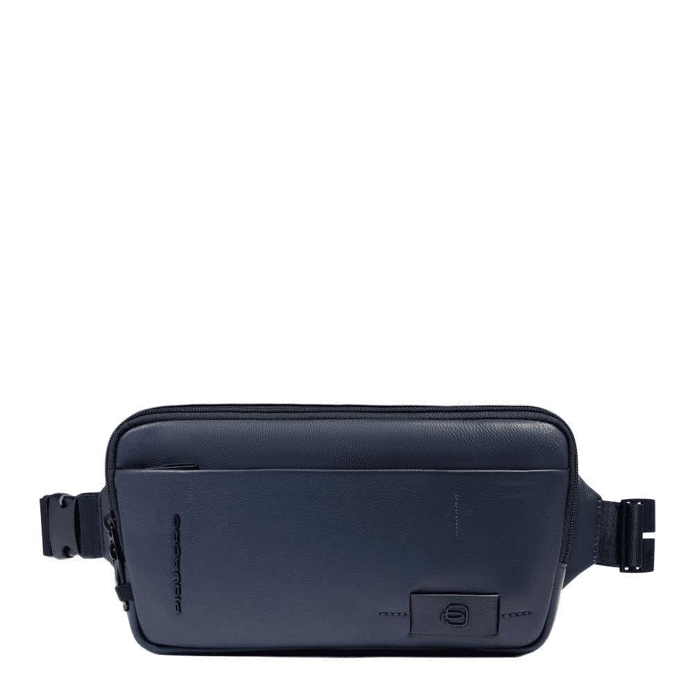 PIQUADRO Marsupio uomo in pelle Blu