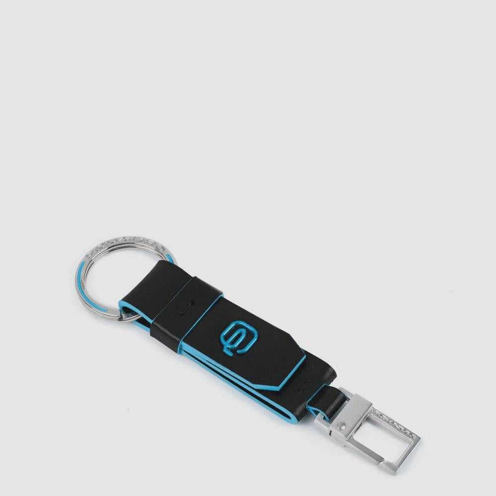 PIQUADRO Portachiavi auto in pelle Nero