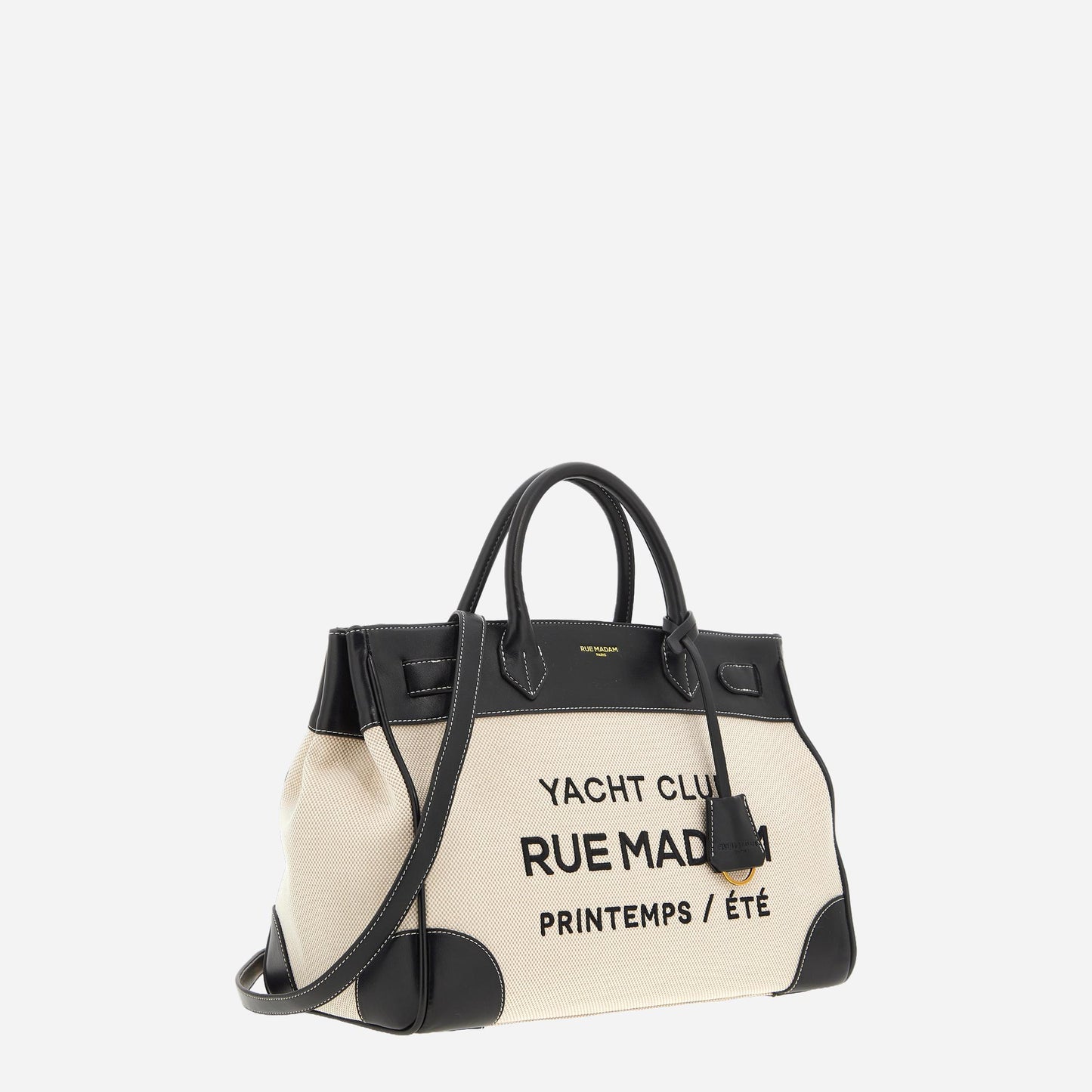 RUE MADAM RIVIERA TOTE CANVAS BLACK