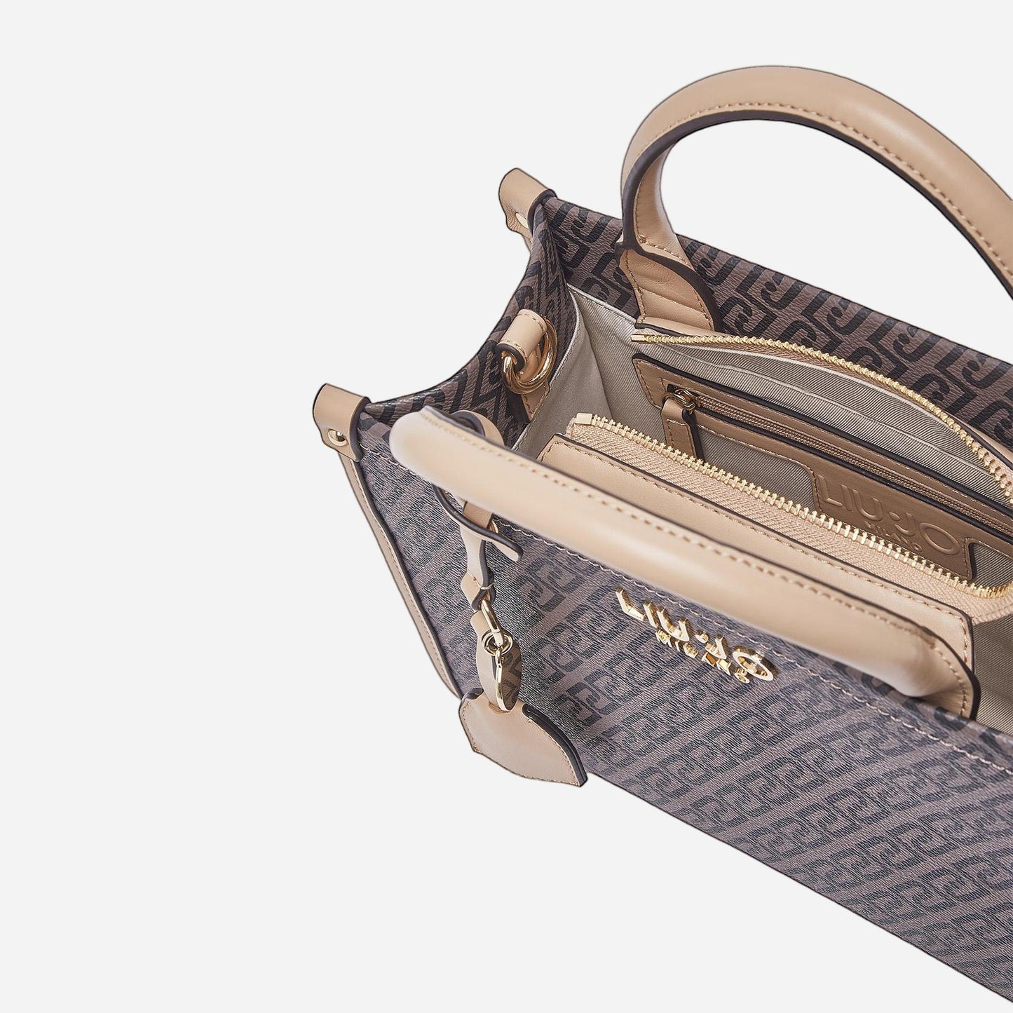 LIU JO Borsa piccola jacquard Testa moro/dk.cipria