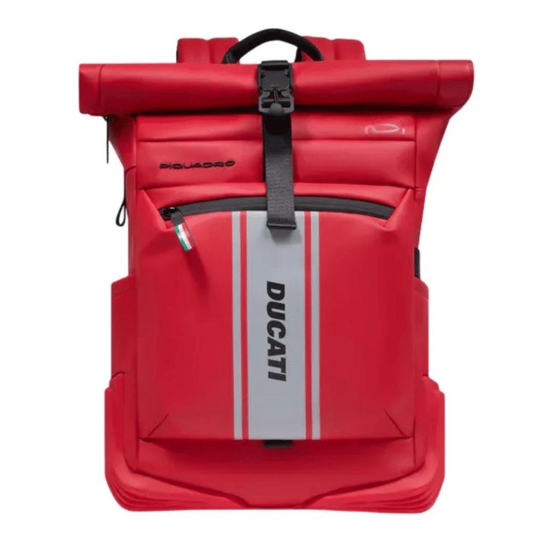 PIQUADRO Zaino roll-top per PC e iPad® Rosso