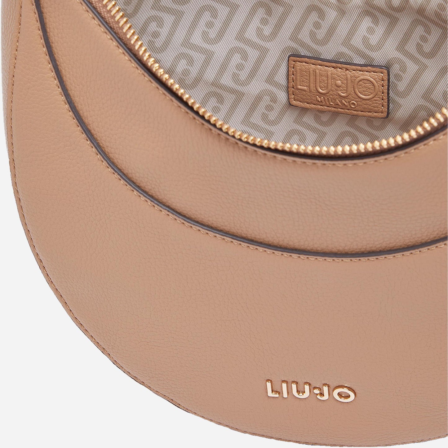 LIU JO Borsa hobo media con charm Cammello
