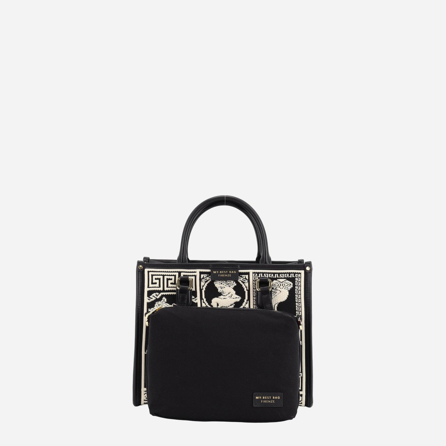 MY BEST BAG ATENA AGORÀ CLUTCH BLACK/WHITE