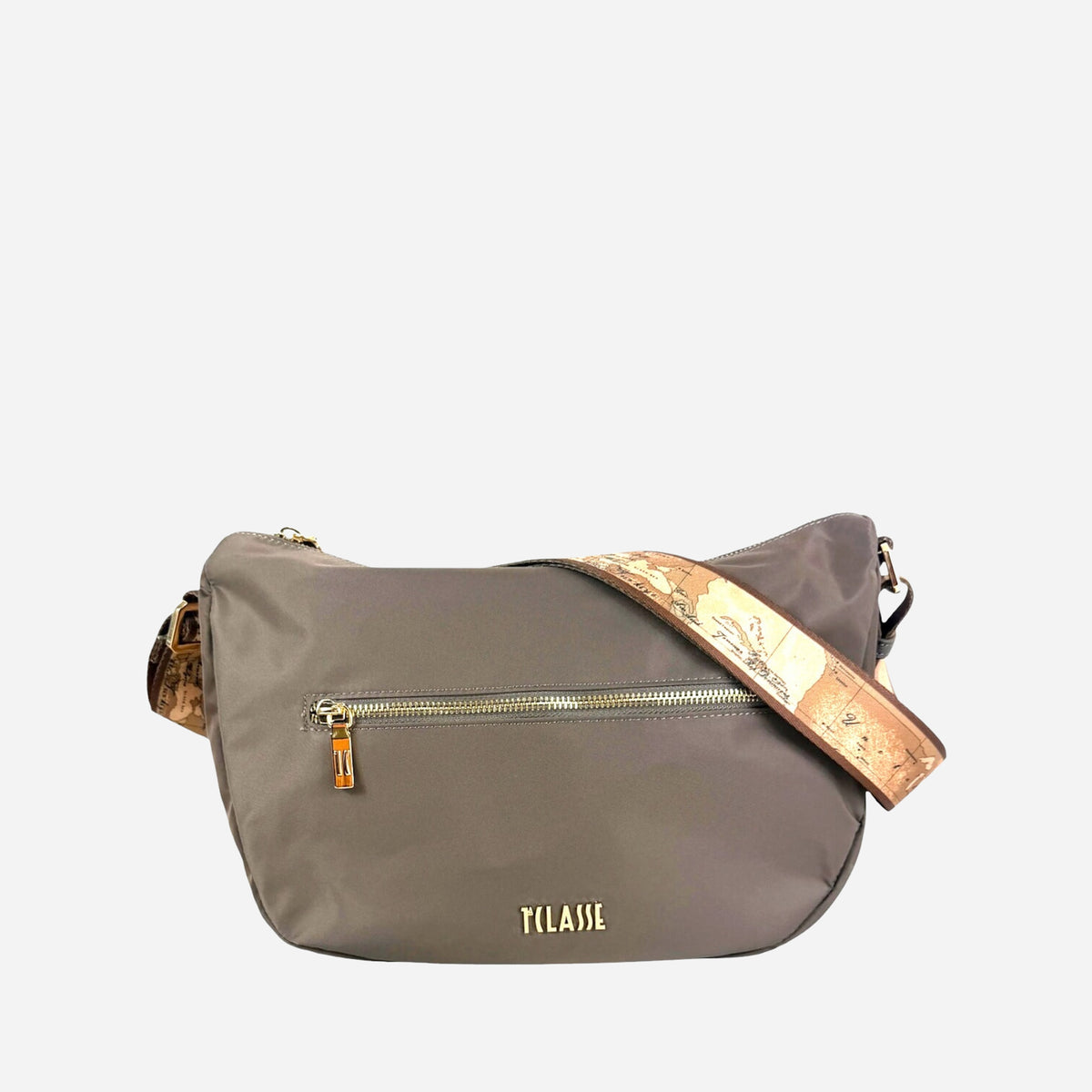 ALVIERO MARTINI Borsa a tracolla in nylon riciclato Whisper Nylon Roccia 