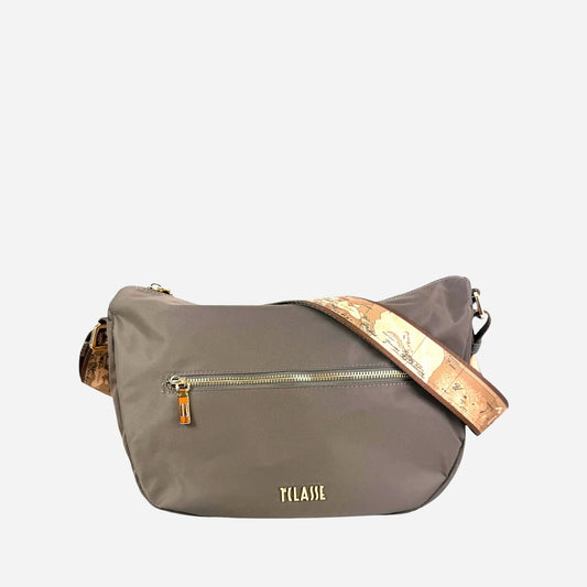 ALVIERO MARTINI Borsa a tracolla in nylon riciclato Whisper Nylon Roccia 