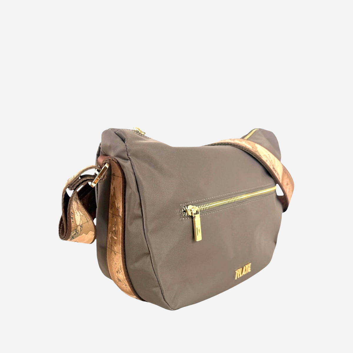 ALVIERO MARTINI Borsa a tracolla in nylon riciclato Whisper Nylon Roccia 