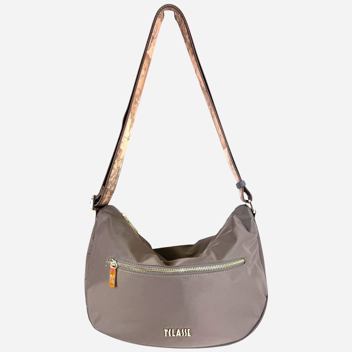 ALVIERO MARTINI Borsa a tracolla in nylon riciclato Whisper Nylon Roccia 