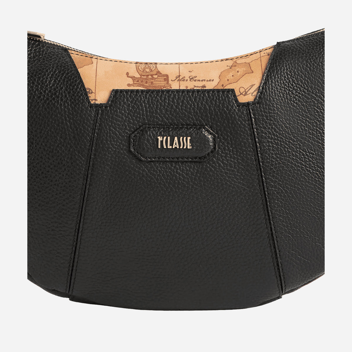 ALVIERO MARTINI Sierra Leather tracolla a mezzaluna Nera Nero 