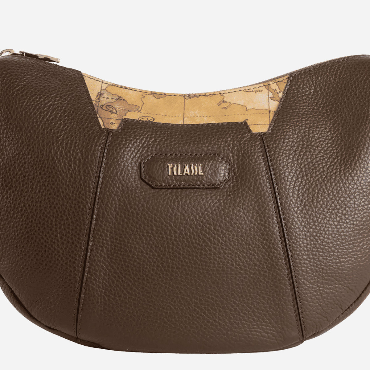 ALVIERO MARTINI Sierra Leather tracolla a mezzaluna Sequoia Sequoia 