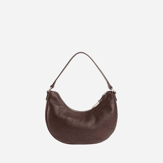 ALVIERO MARTINI Antique Geo Leather borsa sottospalla Cioccolato Cioccolato 