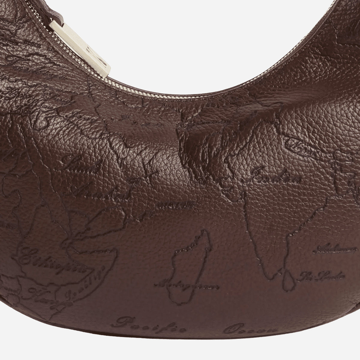 ALVIERO MARTINI Antique Geo Leather borsa sottospalla Cioccolato Cioccolato 