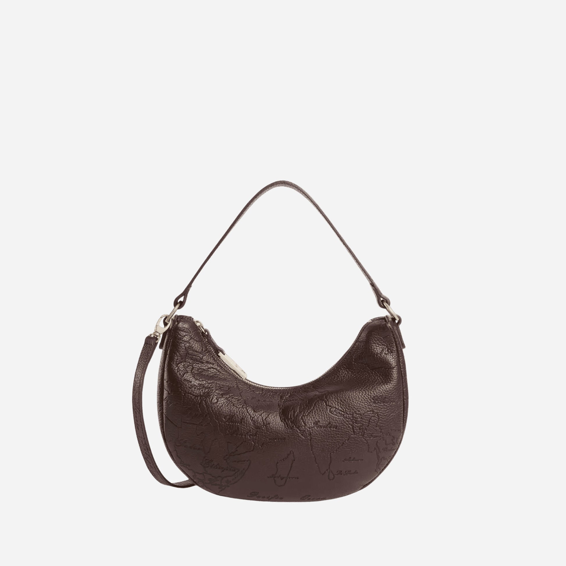 ALVIERO MARTINI Antique Geo Leather borsa sottospalla Cioccolato Cioccolato 