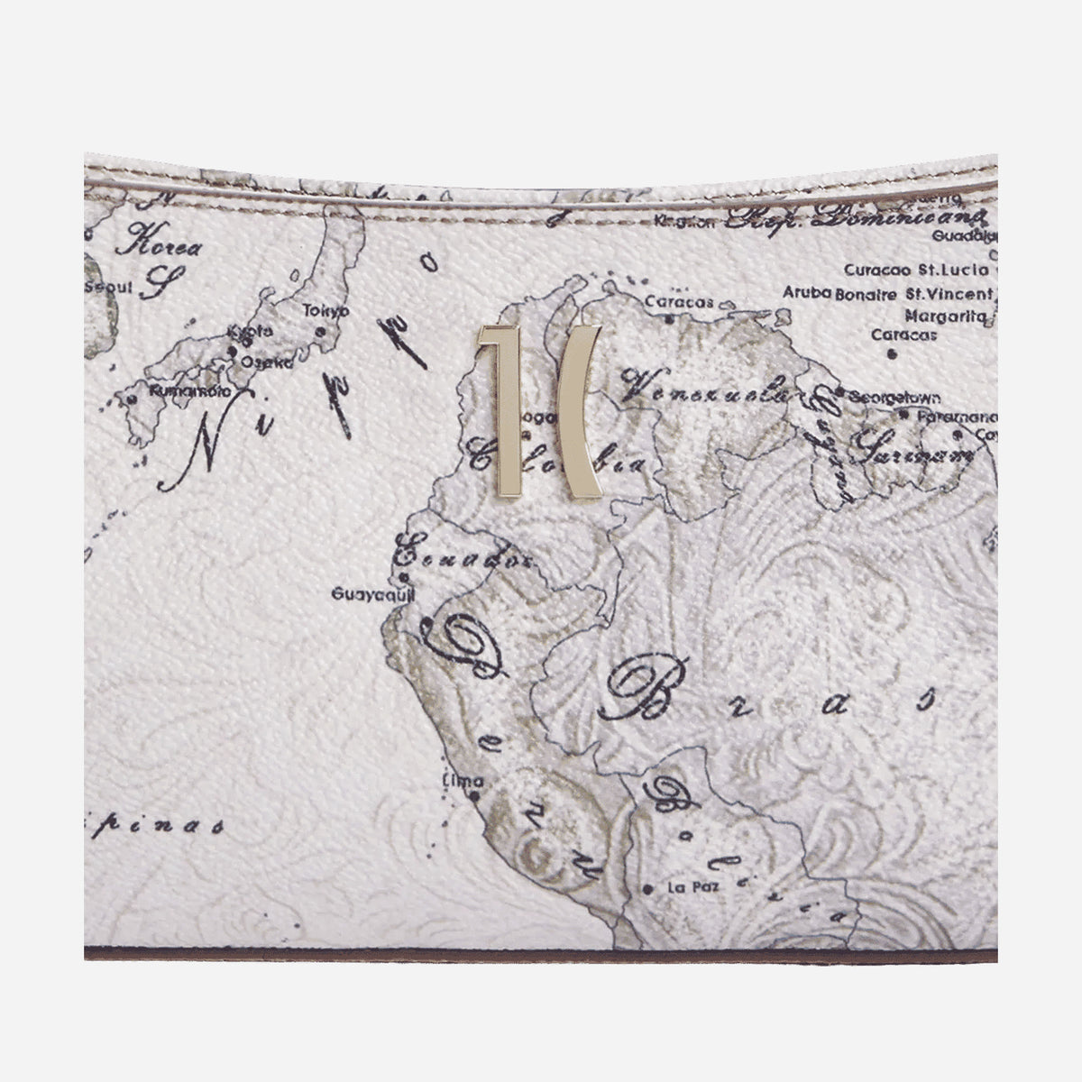 ALVIERO MARTINI Country Geo pochette con catena Tortora Tortora 