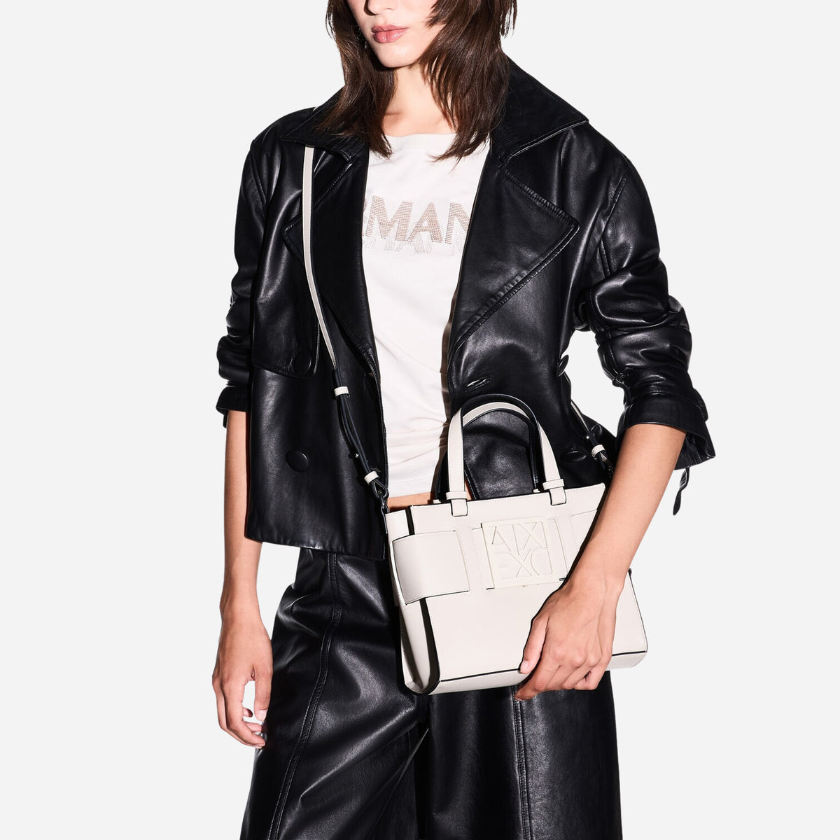 ARMANI EXCHANGE SUSIE Mini bag a mano con tracolla SCRIPT 