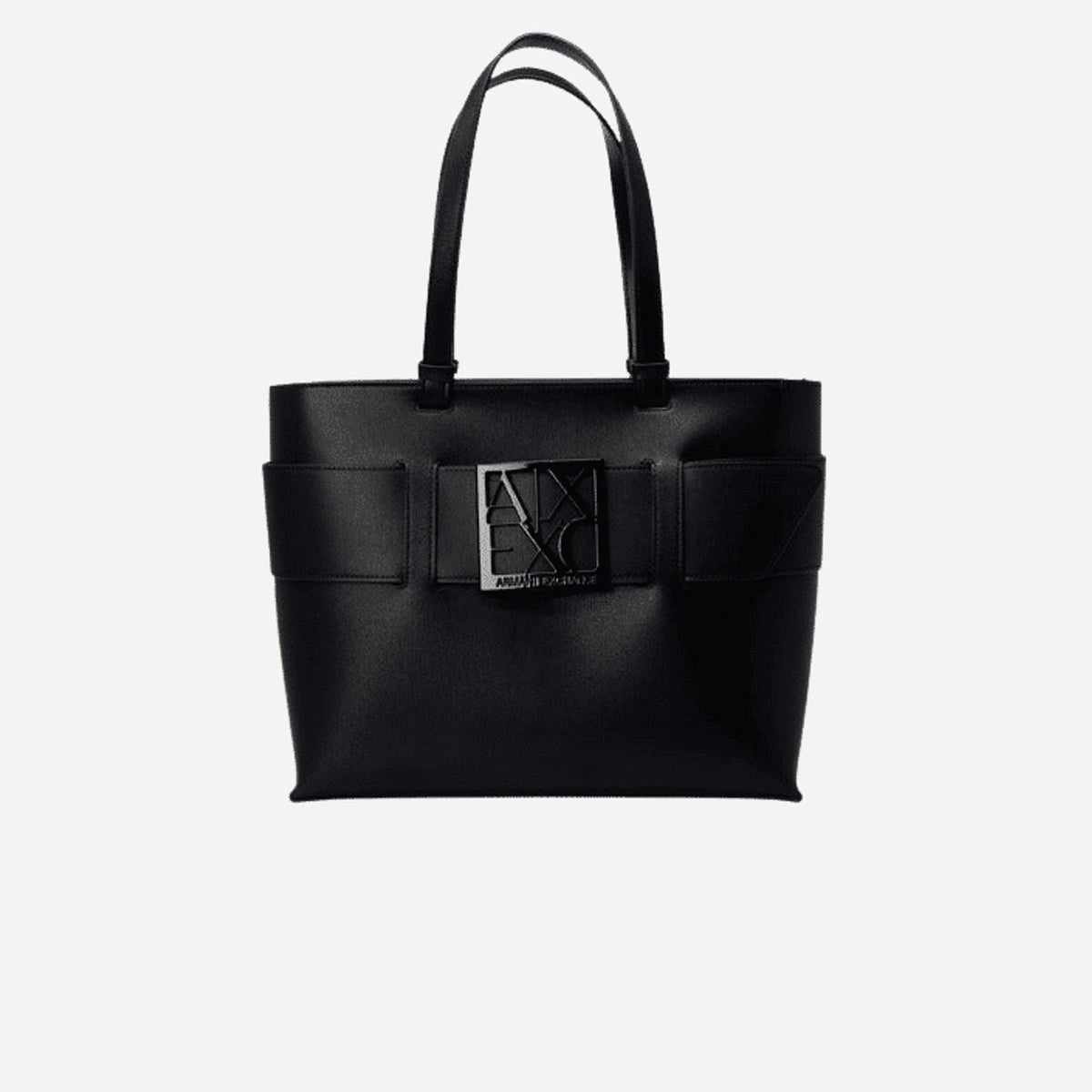 ARMANI EXCHANGE A|X BUCKLE Borsa shopper a spalla BLACK 