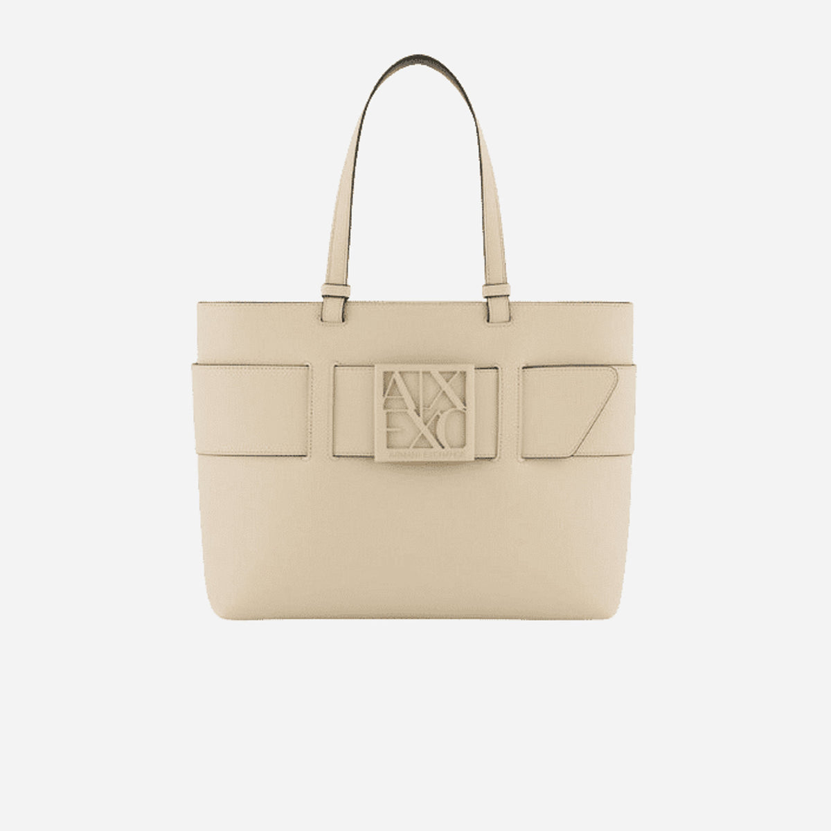 ARMANI EXCHANGE A|X BUCKLE Borsa shopper a spalla BLACK 