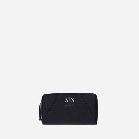 ARMANI EXCHANGE ISABEL Portafoglio Zip Around BLACK 