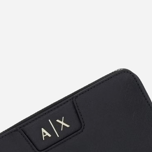 ARMANI EXCHANGE ISABEL Portafoglio Zip Around BLACK 