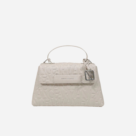 ARMANI EXCHANGE Borsa tote piccola a mano logo all-over SOHO 