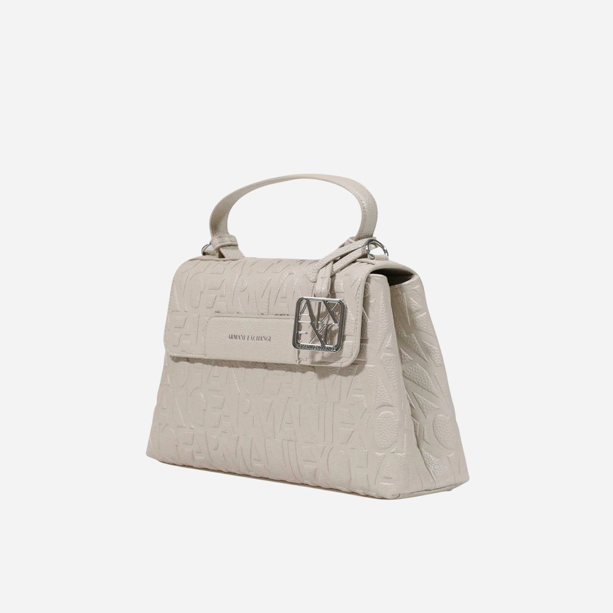 ARMANI EXCHANGE Borsa tote piccola a mano logo all-over SOHO 