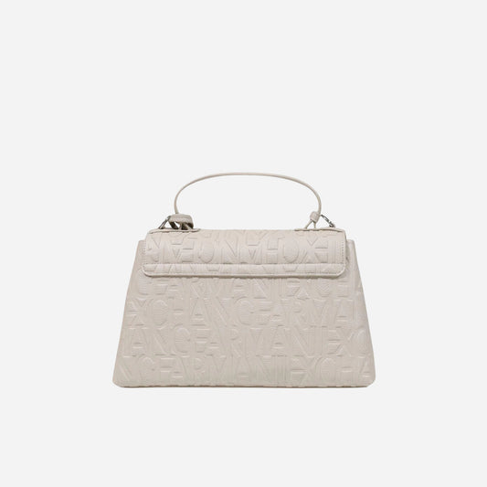 ARMANI EXCHANGE Borsa tote piccola a mano logo all-over SOHO 