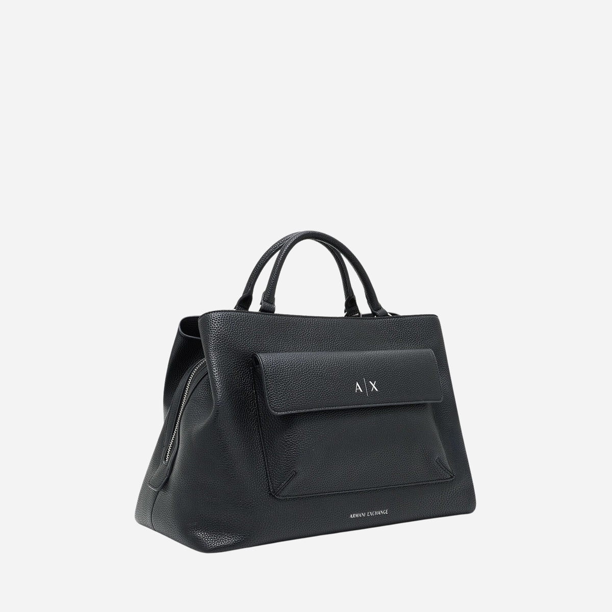 ARMANI EXCHANGE NICOLE Borsa a mano con tasca e tracolla BLACK 
