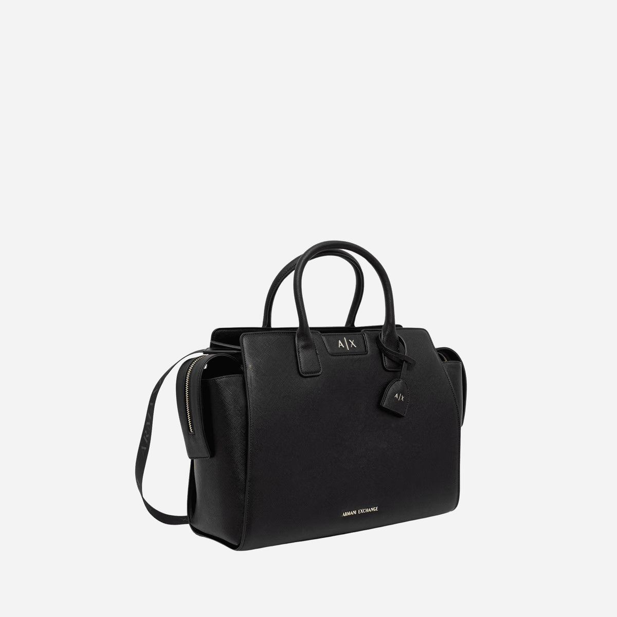 ARMANI EXCHANGE Borsa shopper media a spalla BLACK 