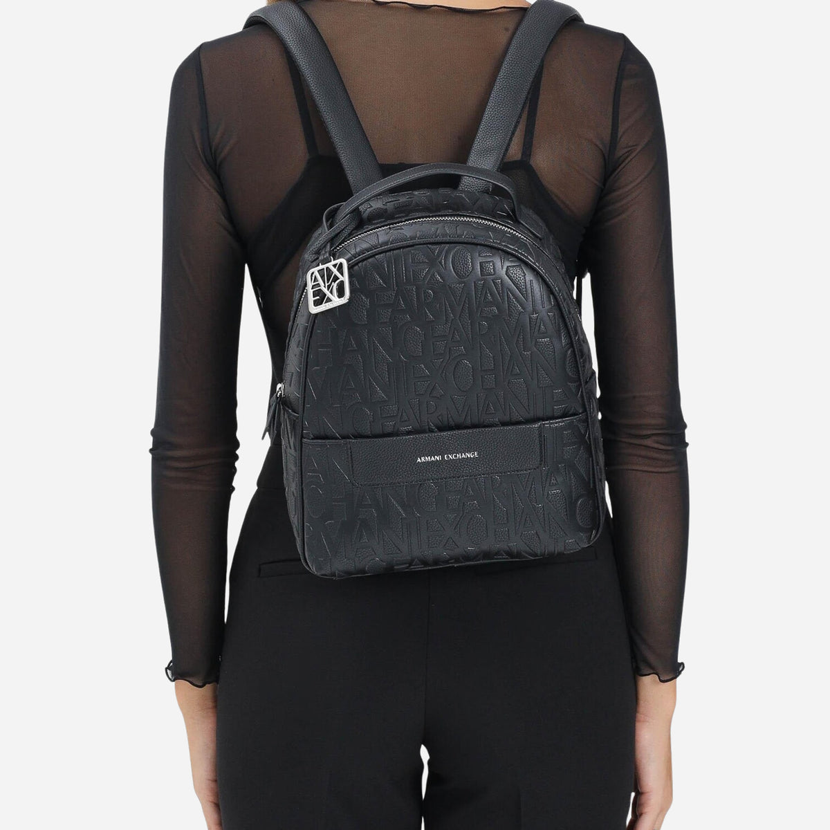 ARMANI EXCHANGE Zaino Liz Pebble piccolo in similpelle BLACK 