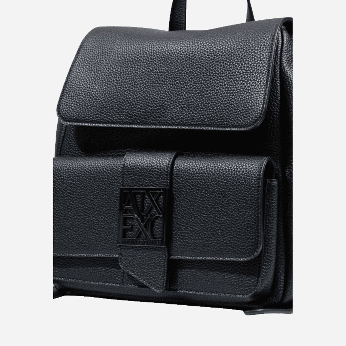 ARMANI EXCHANGE Zaino compatto effetto pelle BLACK 