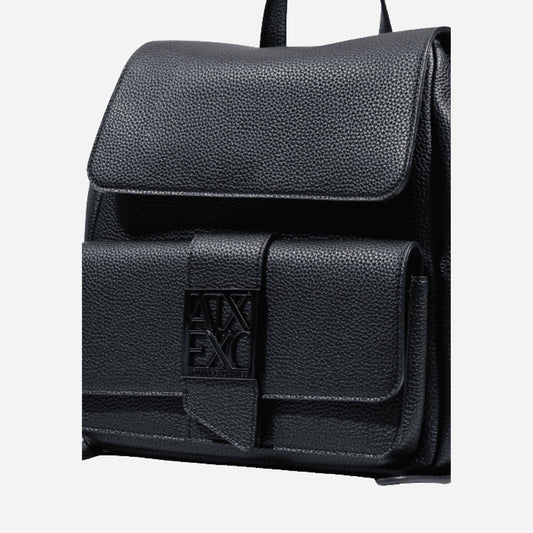 ARMANI EXCHANGE Zaino compatto effetto pelle BLACK 