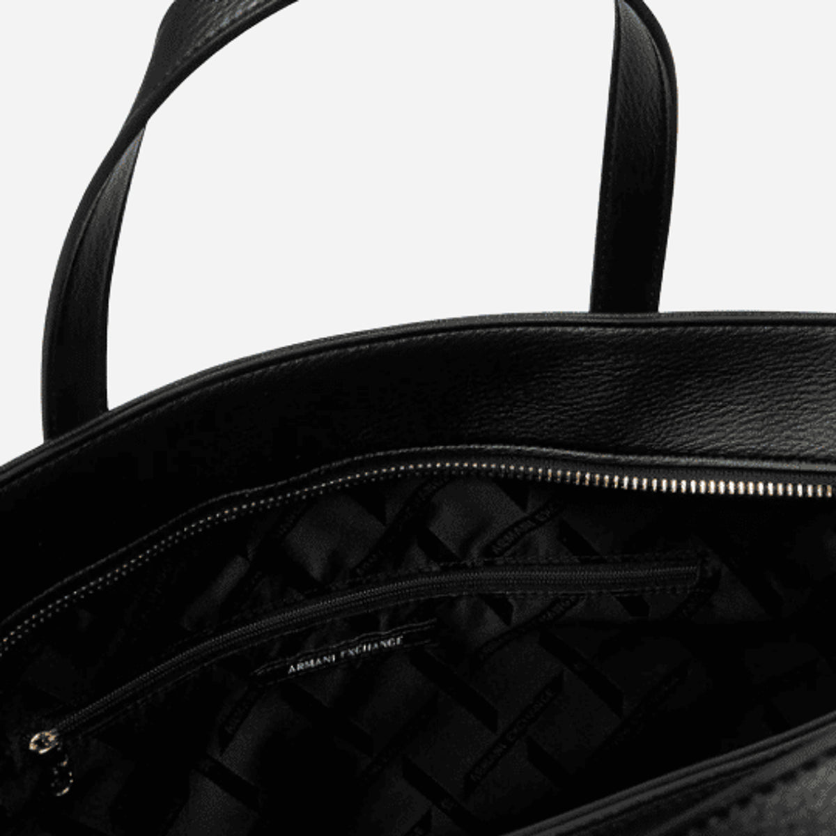 ARMANI EXCHANGE Borsa shopping a spalla martellata BLACK 