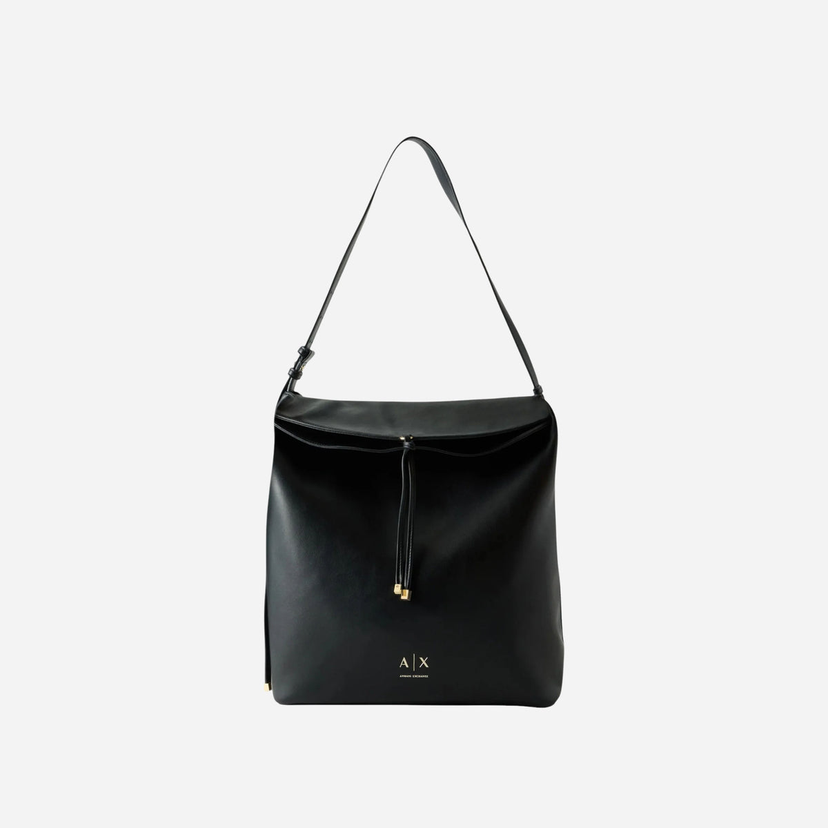 ARMANI EXCHANGE Borsa a spalla grande in ecopelle BLACK 