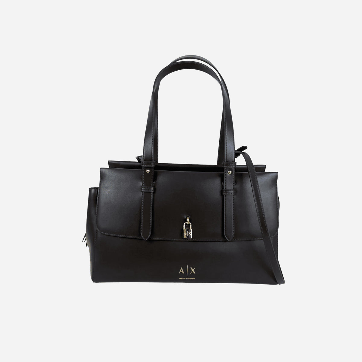 ARMANI EXCHANGE Borsa a mano media con patta e lucchetto ANTAGONIST 